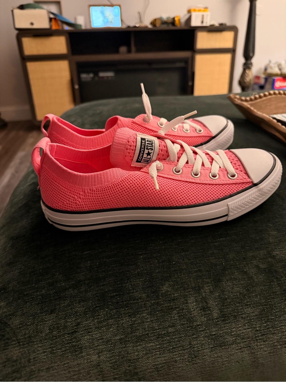 Converse Pink Knit Low Top Sneakers